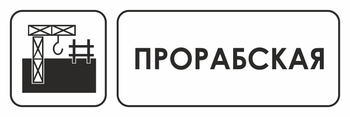 И02  прорабская (пластик, 300х100 мм) - Охрана труда на строительных площадках - Указатели - Магазин охраны труда и техники безопасности stroiplakat.ru